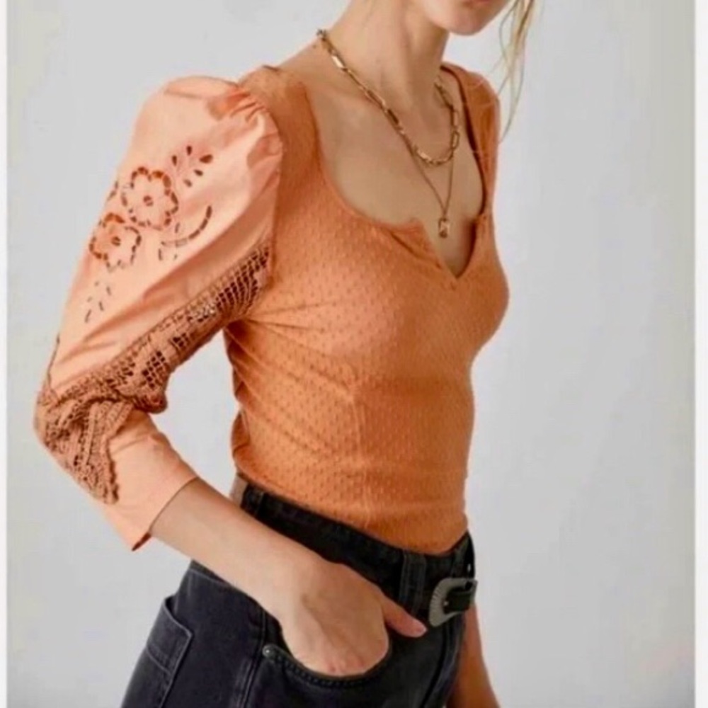 Free People 3/4 sleeve shirt